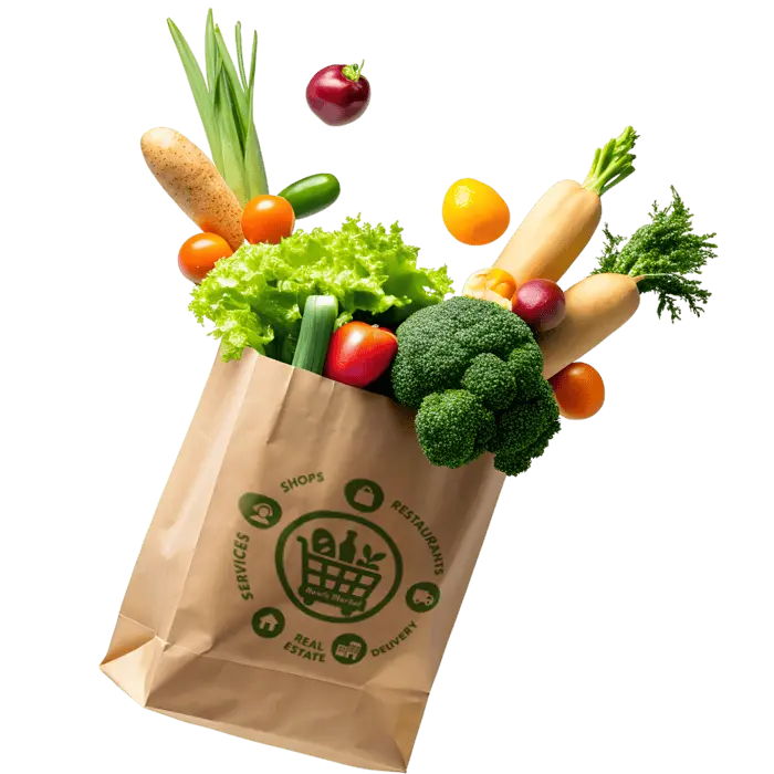 HowFa shopping bag — fresh groceries